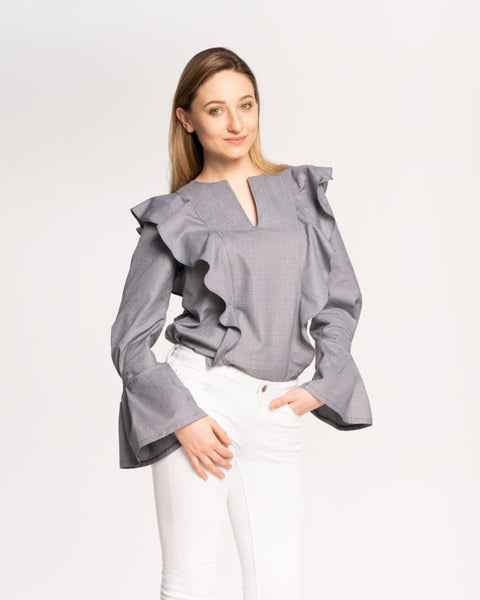 Wykrój bluzka FLEUR XS-XXXL do druku