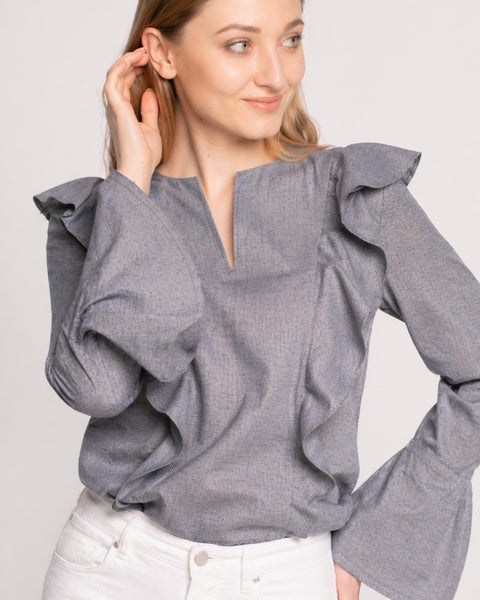 Wykrój bluzka FLEUR XS-XXXL do druku