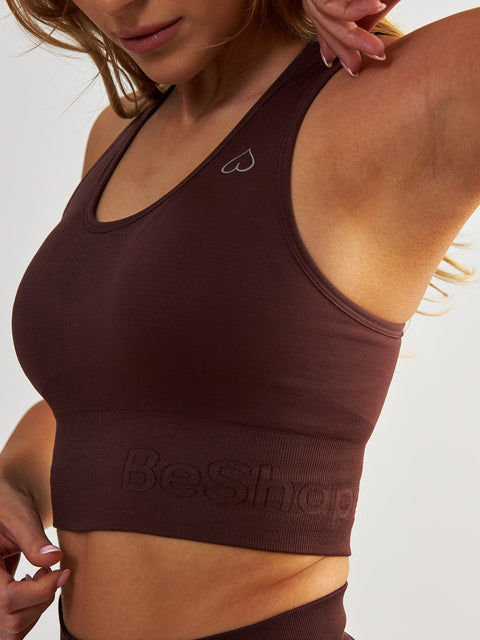 Regulowany Stanik Sportowy - Body Boost Mleczna Czekolada