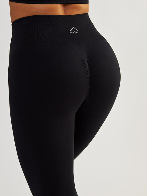 Czarne Legginsy Modelujące - Gym Queen