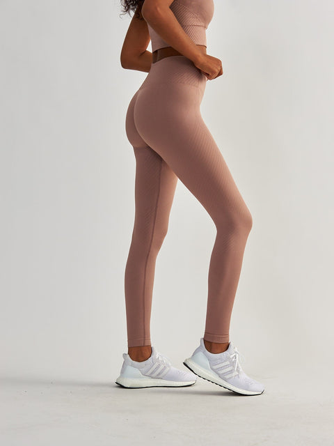 Różowozłote Legginsy Bezszwowe - Femme Force