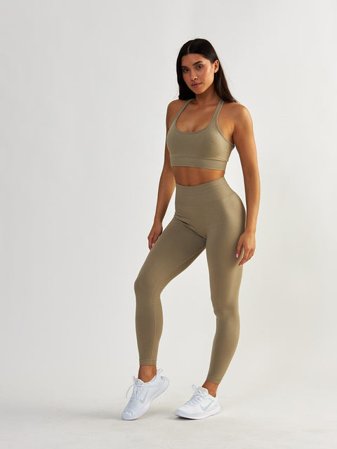 Stanik Sportowy - Gym Queen Taupe