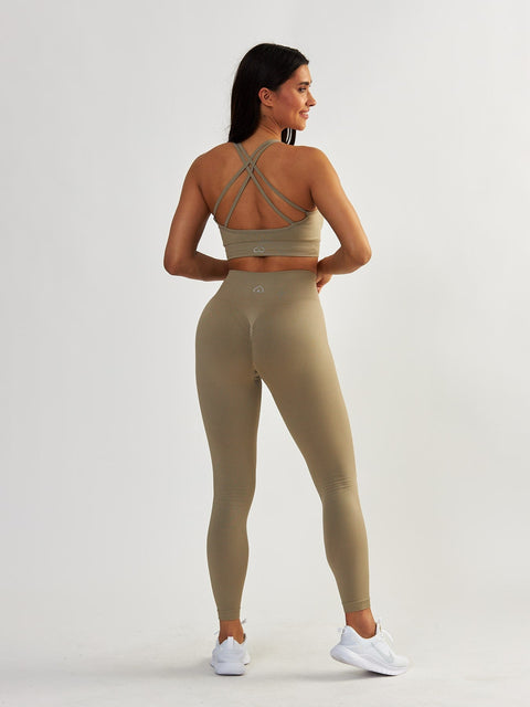 Stanik Sportowy - Gym Queen Taupe