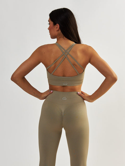 Stanik Sportowy - Gym Queen Taupe