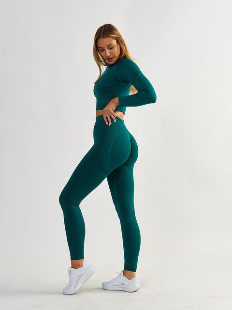 Butelkowozielone Legginsy Modelujące - Power Up!