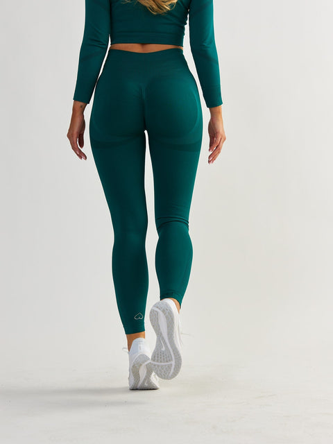 Butelkowozielone Legginsy Modelujące - Power Up!