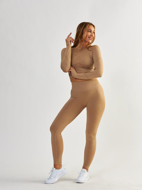 Legginsy Modelujące - Power Up! Caffè latte