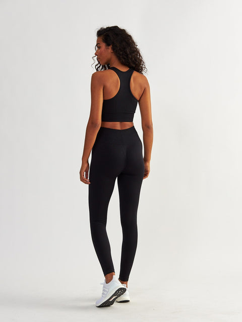 Czarny Stanik Sportowy z Wysokim Wsparciem - Femme Force
