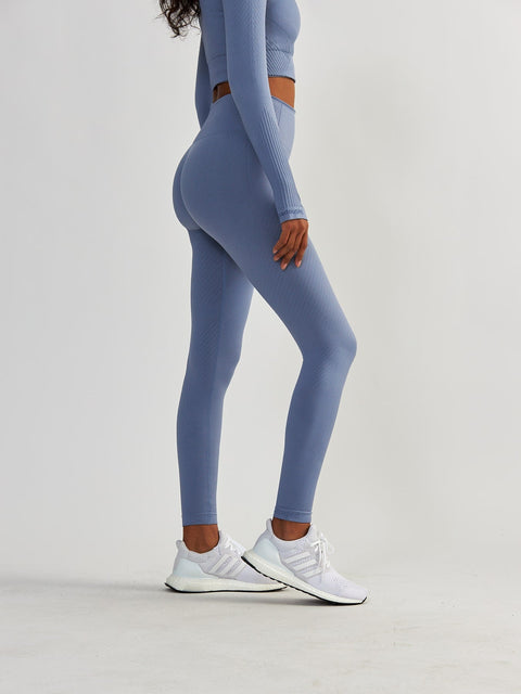Niebieskie Legginsy Bezszwowe - Femme Force