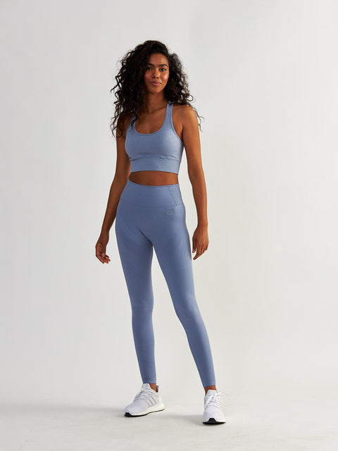 Niebieskie Legginsy Bezszwowe - Femme Force