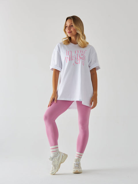 T-shirt in my pilates era - Różowy