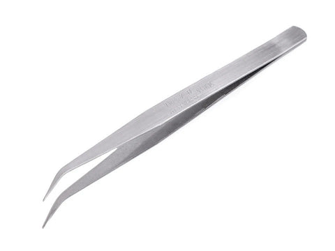 Pęseta 15cm zagięta metalowa