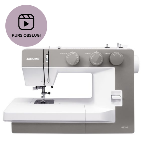Maszyna do szycia Janome 1522 LG w kolorze jasnoszarym + KURS obsługi