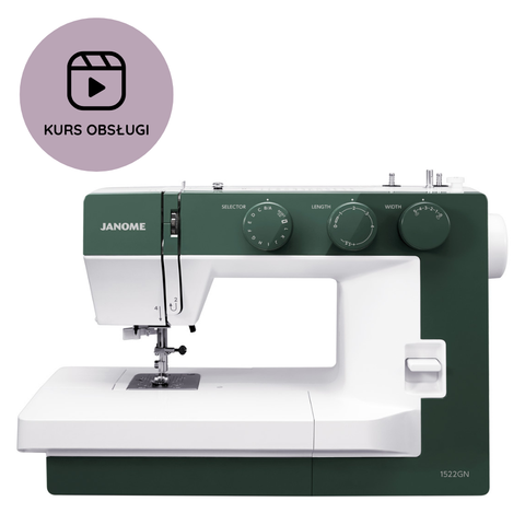 Maszyna do szycia Janome 1522 GN w kolorze zielonym + KURS obsługi