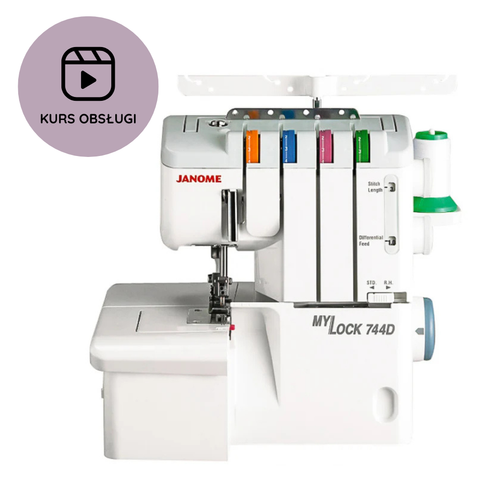 Overlock Janome 744D + KURS obsługi