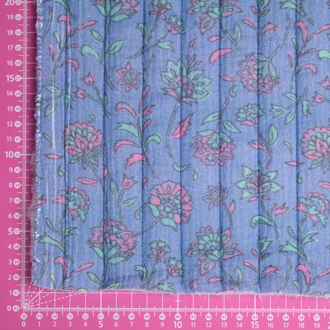 Tkanina pikowana dwustronna jasnoniebieski i turkus