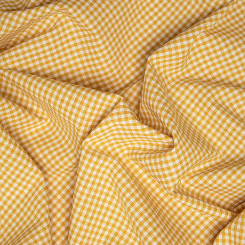 Popelina drobna kratka zgaszony żółty