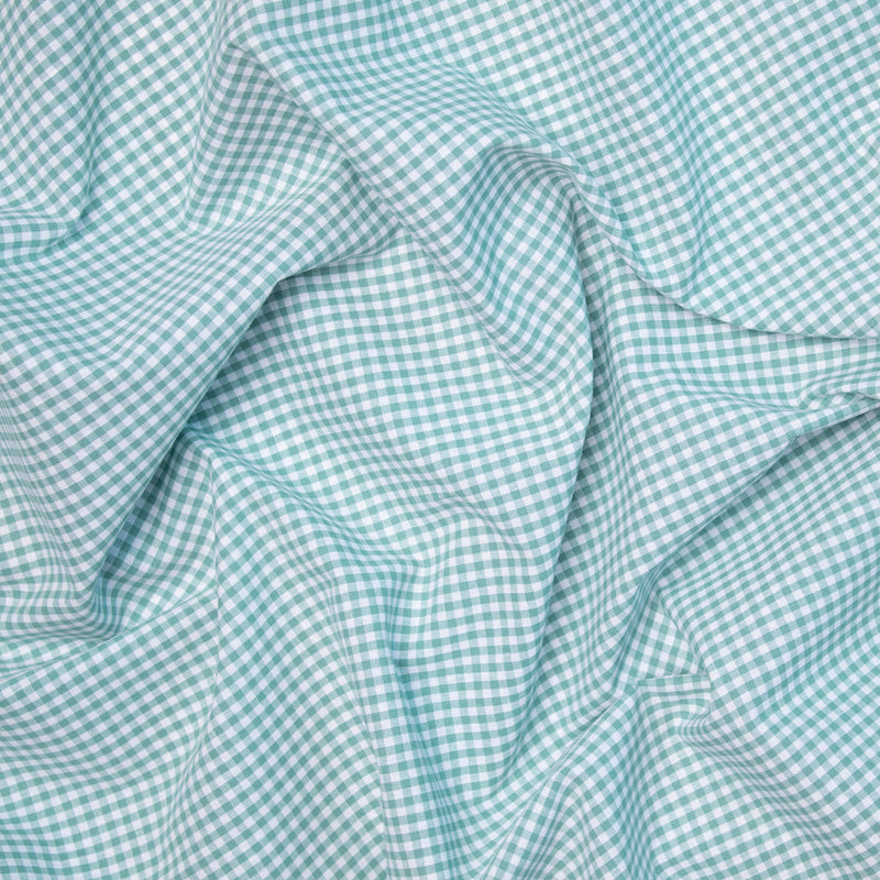 Popelina drobna kratka morski lazurowy