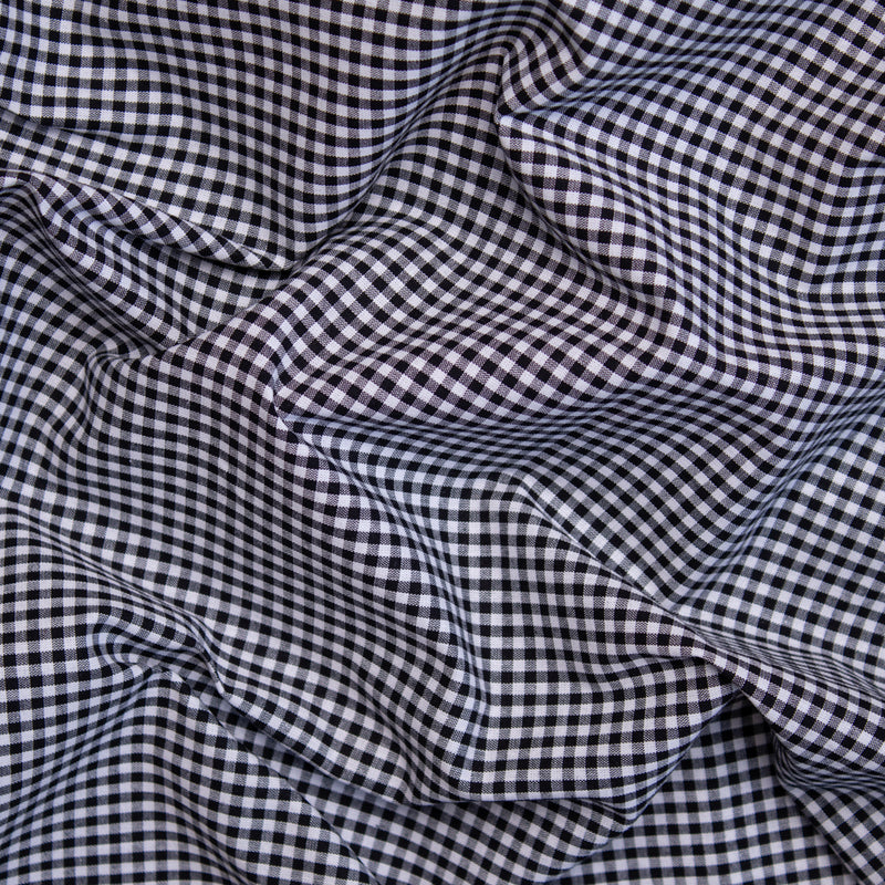 Popelina drobna kratka czarny