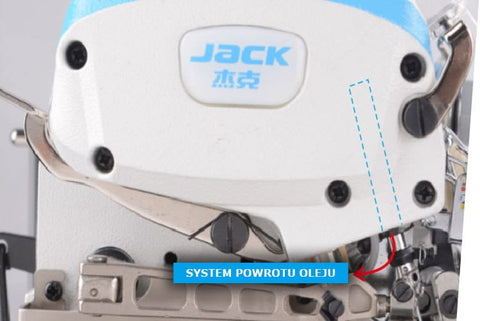 Owerlok przemysłowy JACK E4S-5 2-igłowy, 5-nitkowy - szycie lekkie i średnie