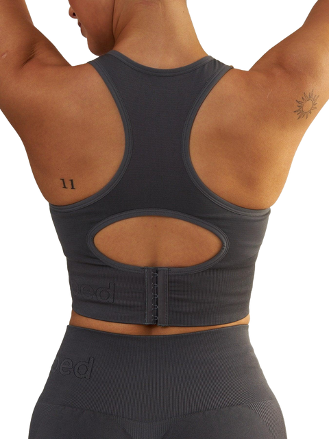 Szary Regulowany Stanik Sportowy - Body Boost