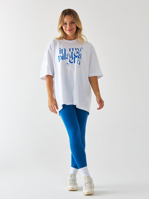 T-shirt in my pilates era - Niebieski