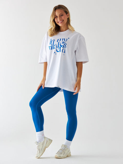 T-shirt in my pilates era - Niebieski