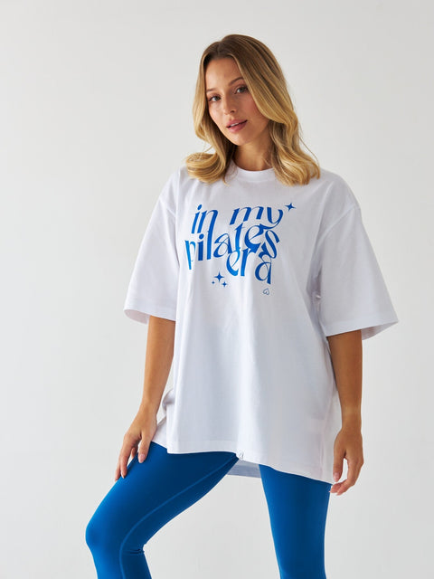 T-shirt in my pilates era - Niebieski