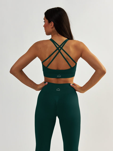 Zielony Stanik Sportowy - Gym Queen