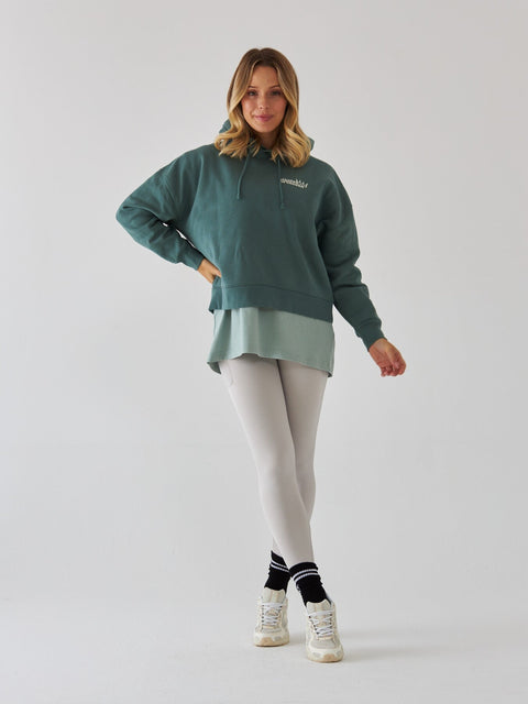 Bluza z Kapturem - Pilates Princess - Szałwia