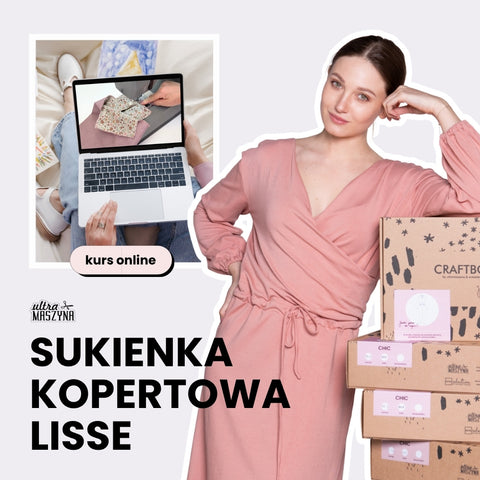 Kurs online szycia sukienki kopertowej Lisse