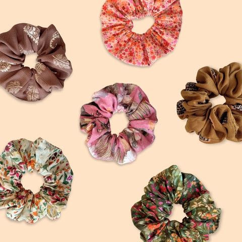 Kurs online szycia ozdób do włosów - gumka scrunchie i spinka