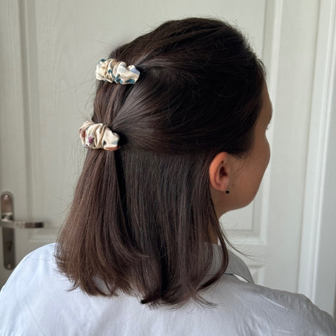 Kurs online szycia ozdób do włosów - gumka scrunchie i spinka