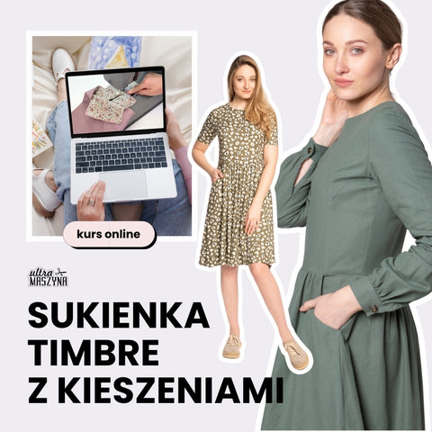 Kurs szycia sukienki Timbre z kieszeniami online