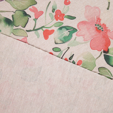 Tkanina dekoracyjna czerwone kwiaty