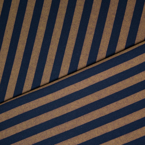Bawełna paski brązowo-granatowe