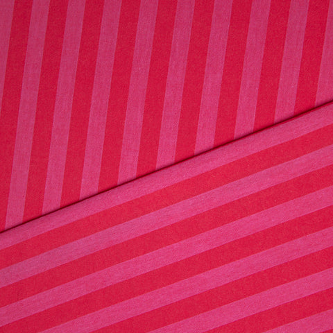 Bawełna paski różowo-czerwone