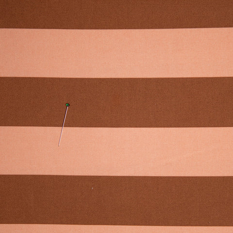 Tkanina dekoracyjna pomarańczowo-brązowe pasy