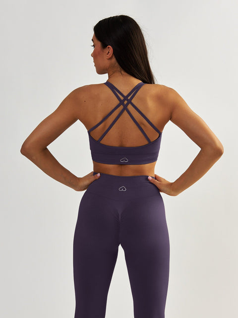 Fioletowy Stanik Sportowy - Gym Queen