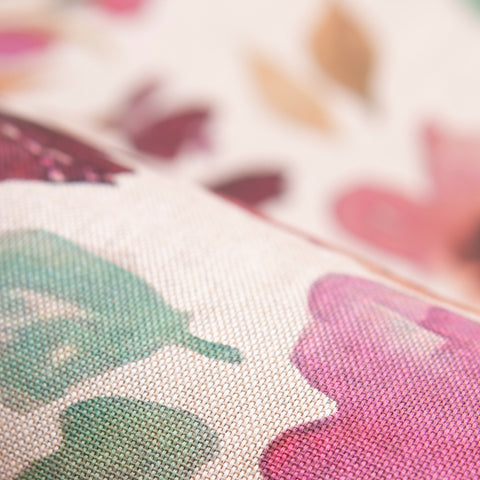 Tkanina dekoracyjna różowe kwiaty