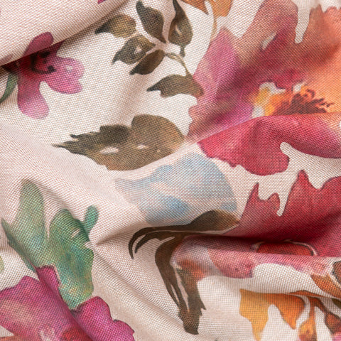 Tkanina dekoracyjna różowe kwiaty