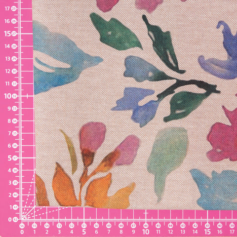 Tkanina dekoracyjna różowe kwiaty