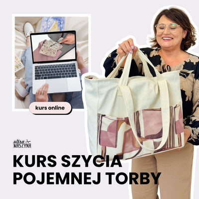 Kurs online szycia pojemnej torby zamykanej na zamek