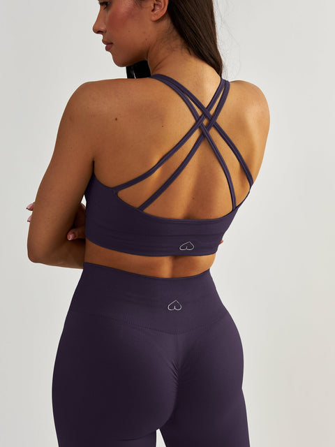 Fioletowy Stanik Sportowy - Gym Queen