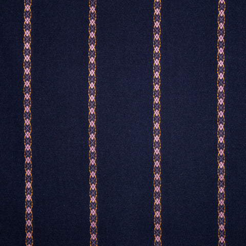 Bawełna granatowa w żakardowe paski