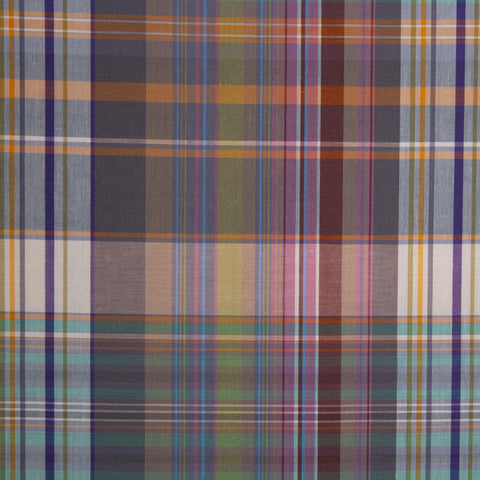 Bawełna kratka wielokolorowa zgaszona