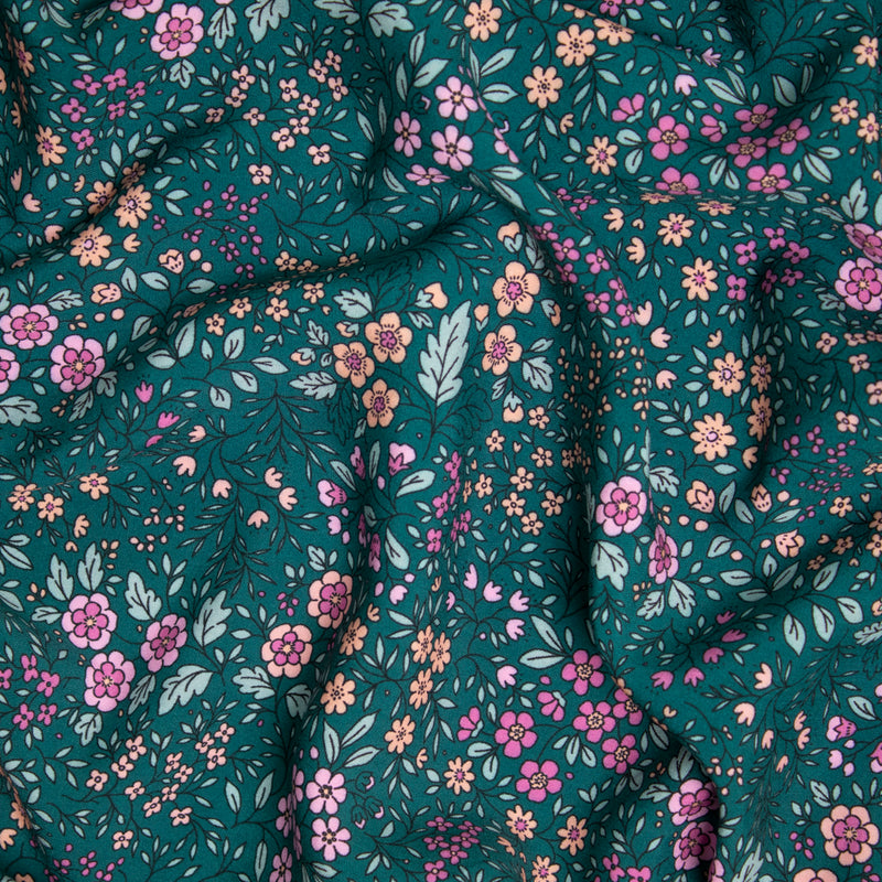 Wiskoza ecovero łąka na głębokim turkusie