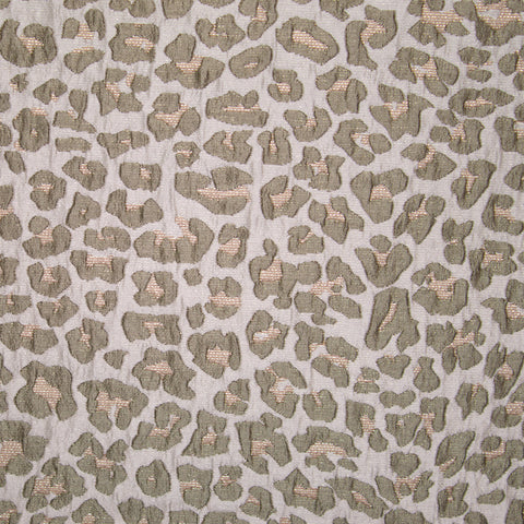 Tkanina żakardowa ze złotą nitką oliwkowe cętki