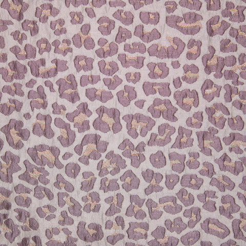 Tkanina żakardowa ze złotą nitką wrzosowe cętki