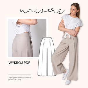 Wykrój spodnie UNIVERS XS-XXXL do druku